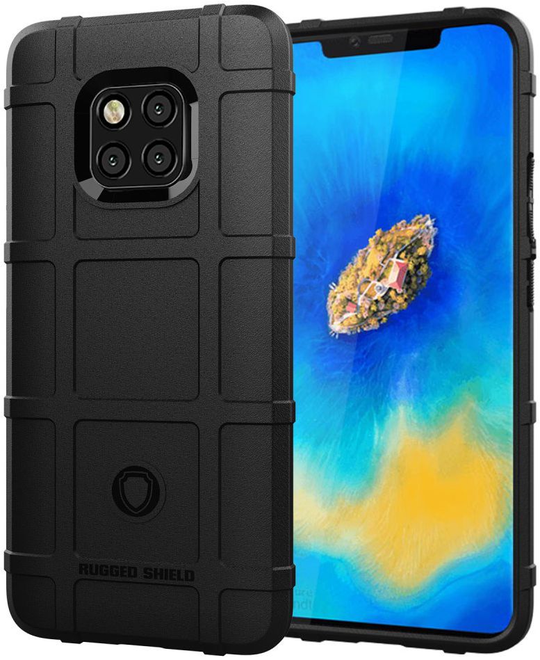 Huawei Mate 20 Pro Rugged TPU Hoesje Zwart afbeelding 1