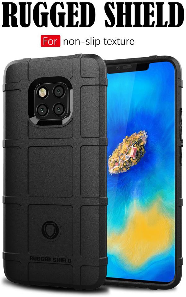 Huawei Mate 20 Pro Rugged TPU Hoesje Zwart afbeelding 4