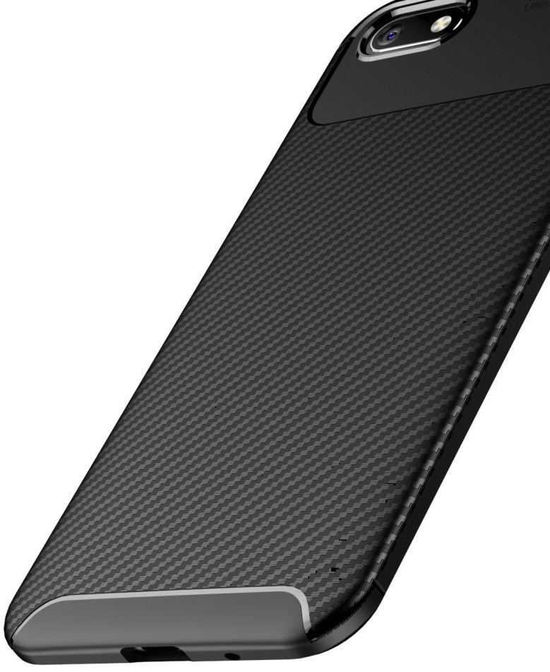 Huawei Y5 (2018) Siliconen Carbon Hoesje Zwart afbeelding 11