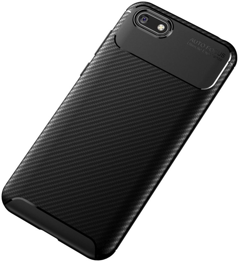 Huawei Y5 (2018) Siliconen Carbon Hoesje Zwart afbeelding 13