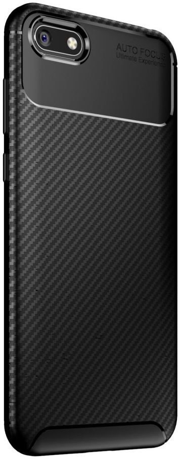 Huawei Y5 (2018) Siliconen Carbon Hoesje Zwart afbeelding 4