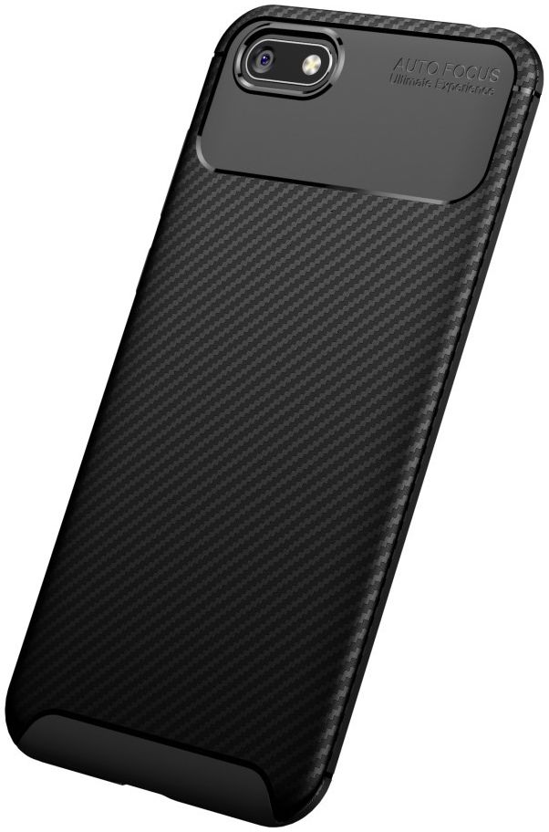 Huawei Y5 (2018) Siliconen Carbon Hoesje Zwart afbeelding 5