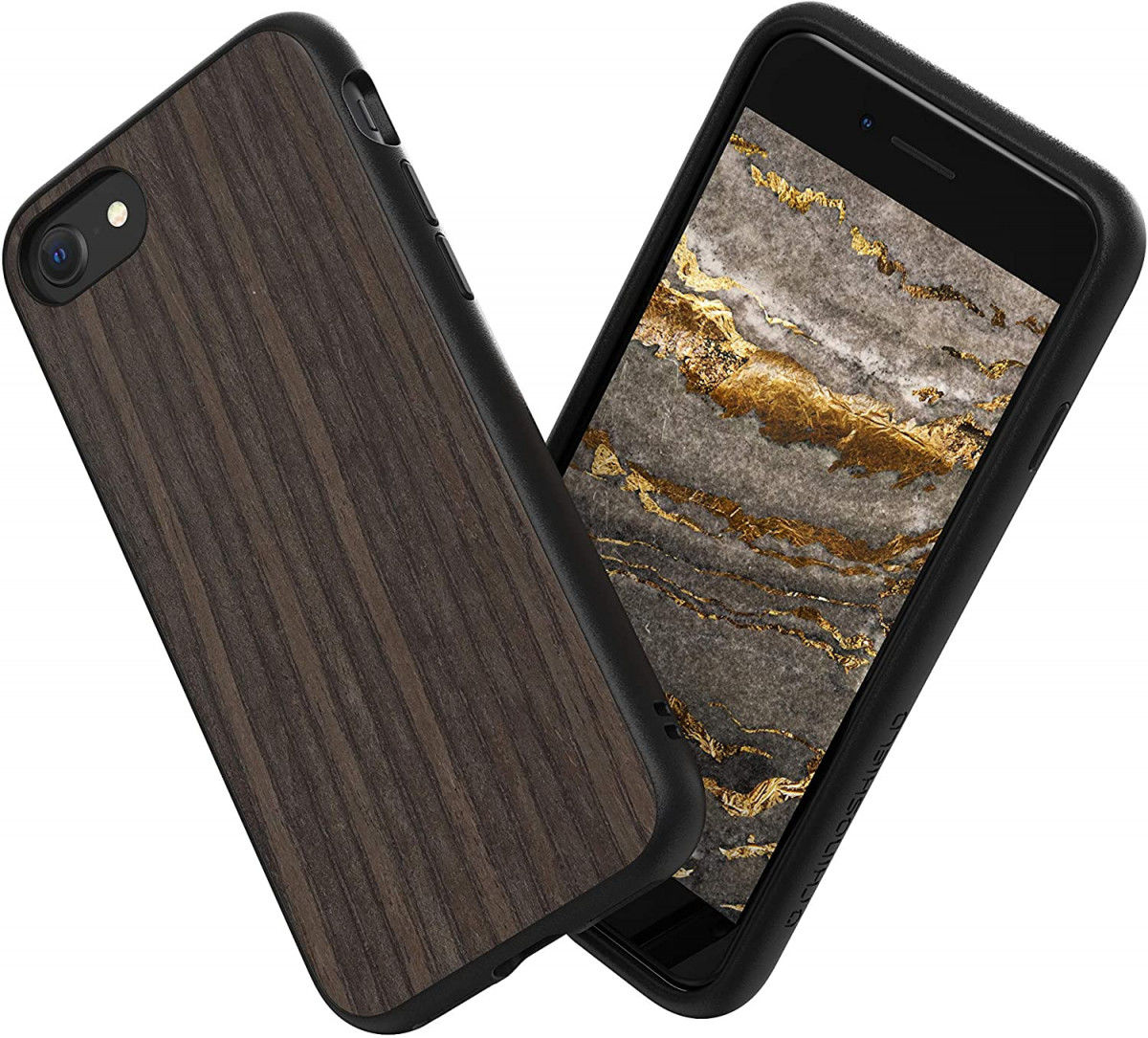 RhinoShield SolidSuit iPhone SE 2020 Hoesje Black Oak afbeelding 2
