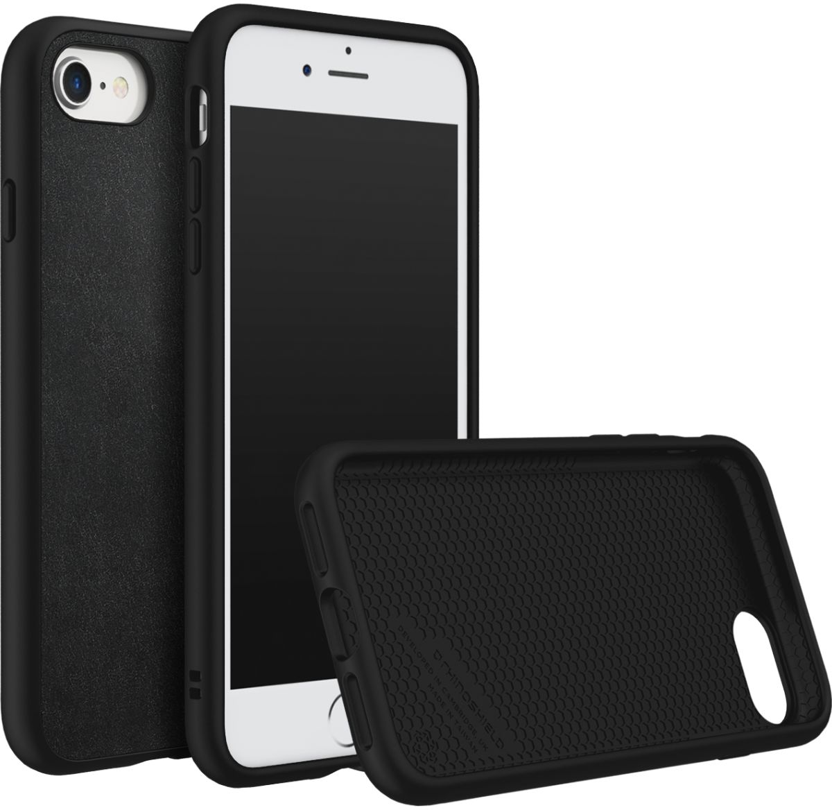 RhinoShield SolidSuit iPhone SE 2020 Hoesje Zwart Leer afbeelding 12