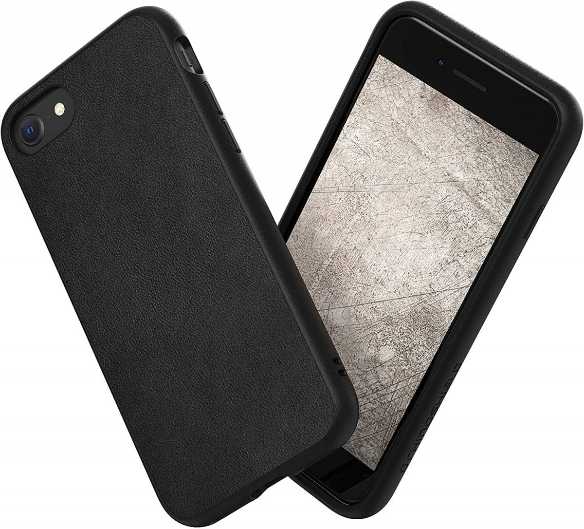 RhinoShield SolidSuit iPhone SE 2020 Hoesje Zwart Leer afbeelding 2
