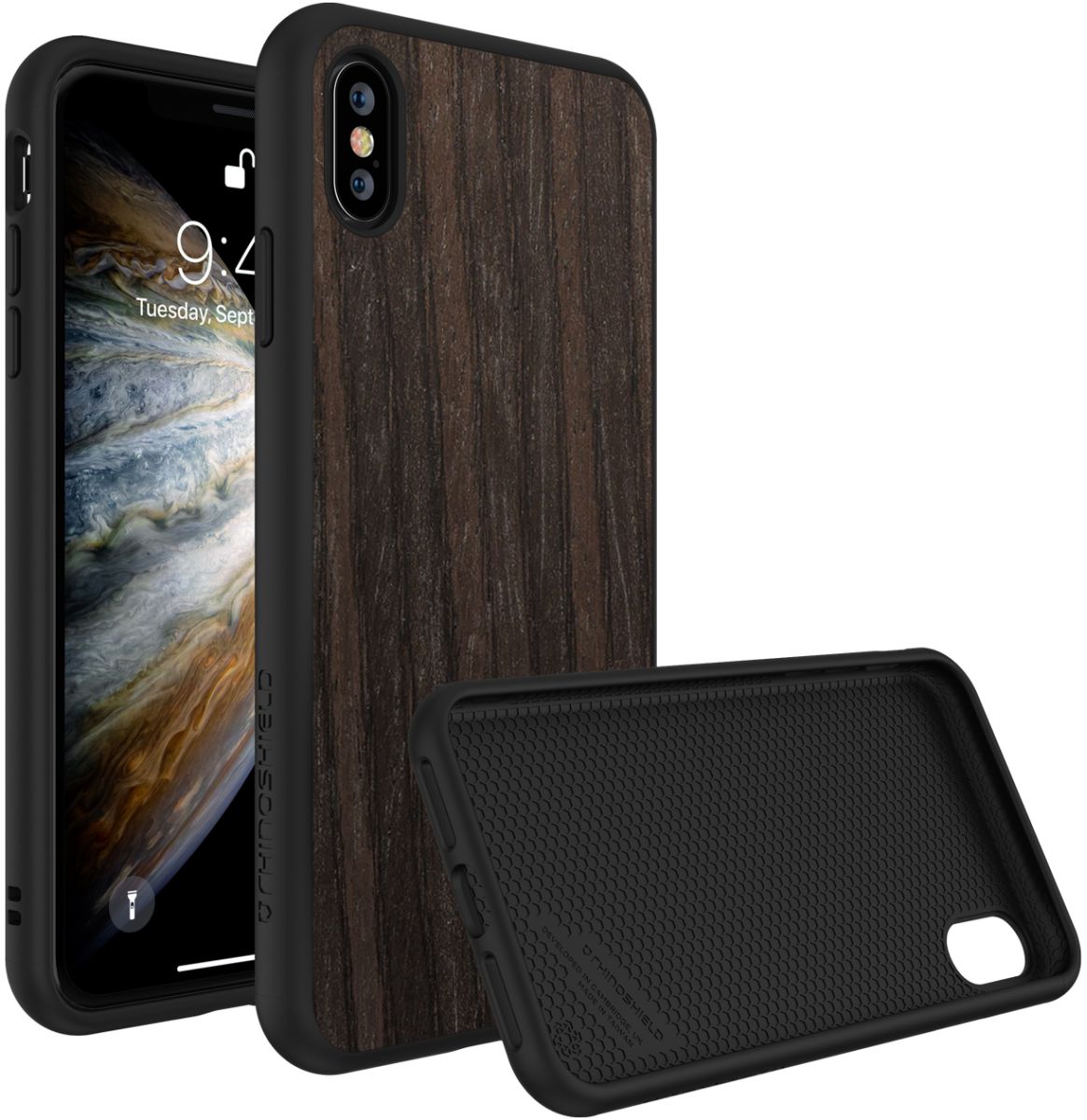 RhinoShield SolidSuit Black Oak iPhone XS Hoesje afbeelding 1