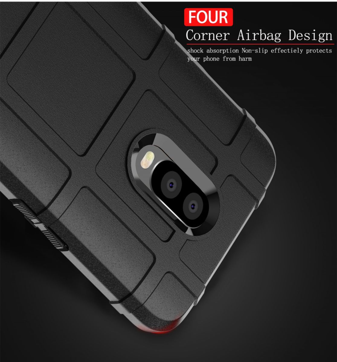 OnePlus 6T Anti-Shock TPU Backcover Zwart afbeelding 5