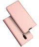 Dux Ducis Premium Book Case OnePlus 6T Hoesje met Kaarthouder Roze