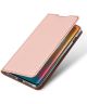 Dux Ducis Premium Book Case OnePlus 6T Hoesje met Kaarthouder Roze