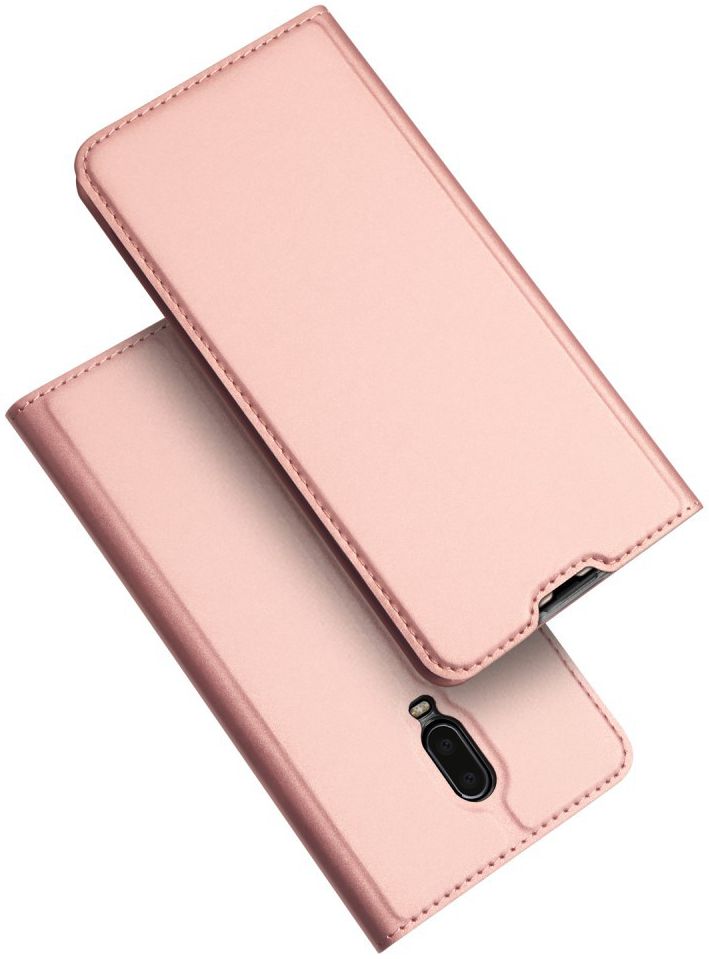 Dux Ducis Premium Book Case OnePlus 6T Hoesje met Kaarthouder Roze afbeelding 5