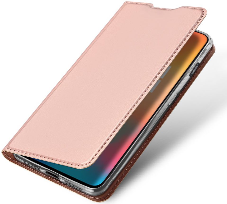 Dux Ducis Premium Book Case OnePlus 6T Hoesje met Kaarthouder Roze afbeelding 1