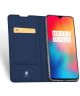 Dux Ducis Premium Book Case OnePlus 6T Hoesje met Kaarthouder Blauw