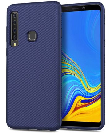 Samsung Galaxy A9 (2018) Twill Texture TPU Hoesje Blauw Hoesjes