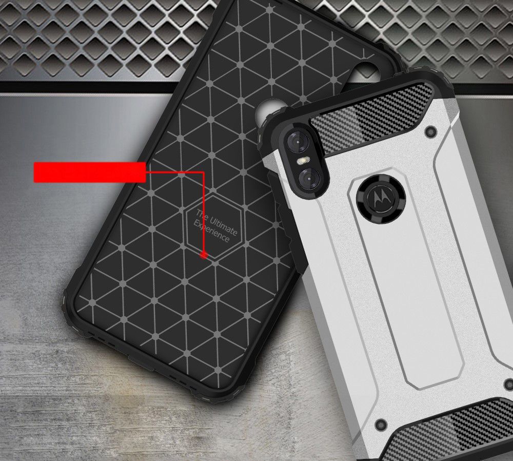 Motorola One Hybride Hoesje Wit afbeelding 2