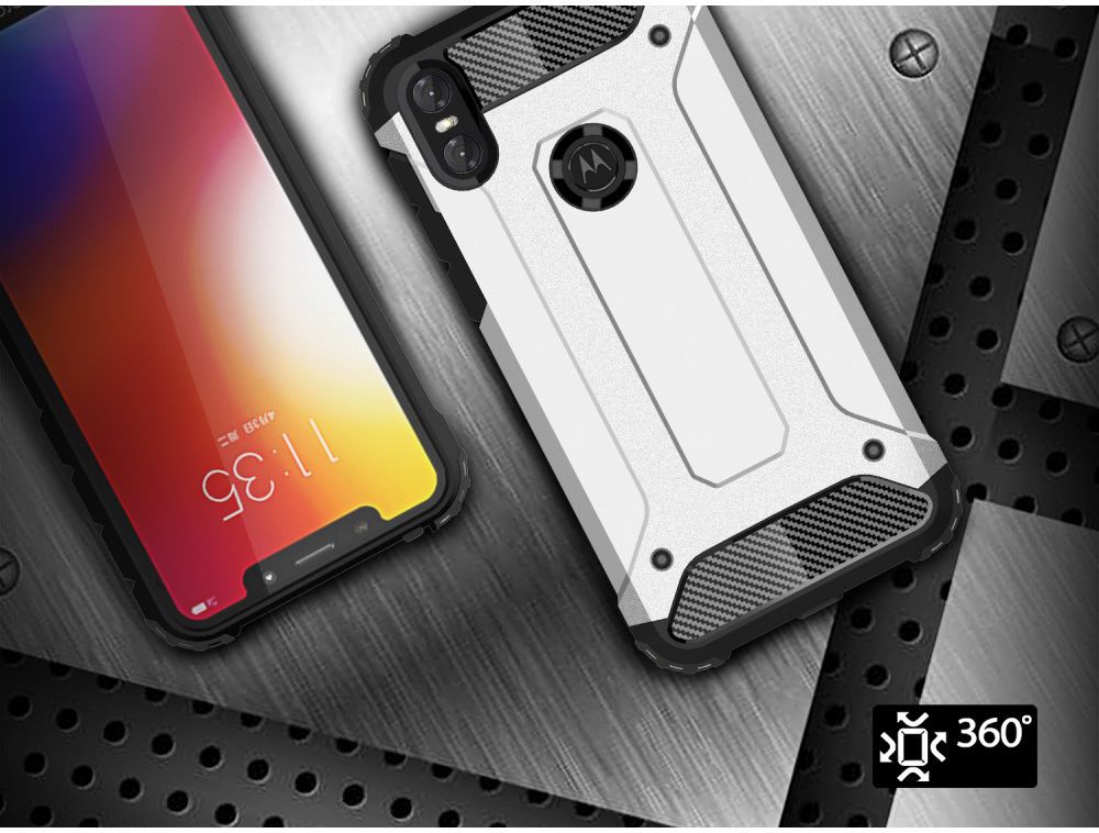 Motorola One Hybride Hoesje Wit afbeelding 8