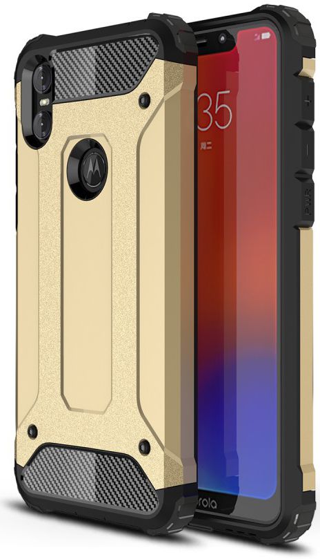 Motorola One Hybride Hoesje Goud afbeelding 1