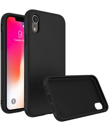 RhinoShield SolidSuit Black Leather iPhone XR Hoesje Hoesjes