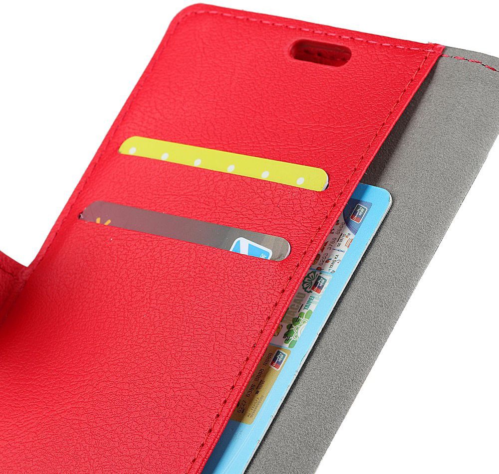 Motorola One Portemonnee Hoesje Rood afbeelding 4