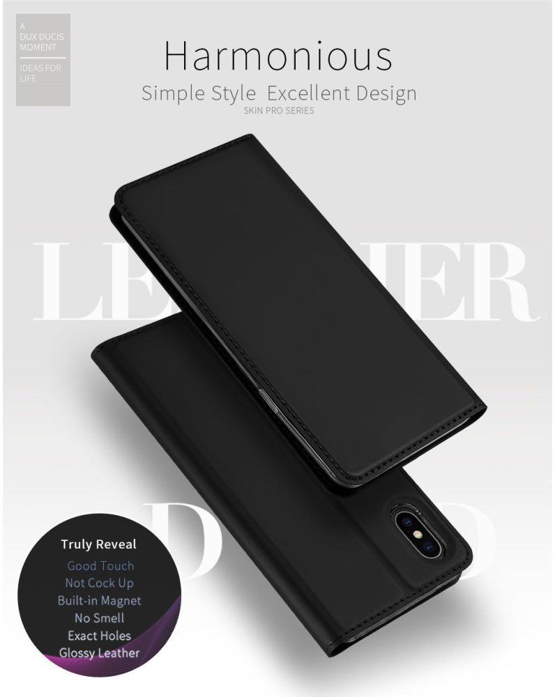 Dux Ducis Apple iPhone X Bookcase Hoesje Zwart afbeelding 6