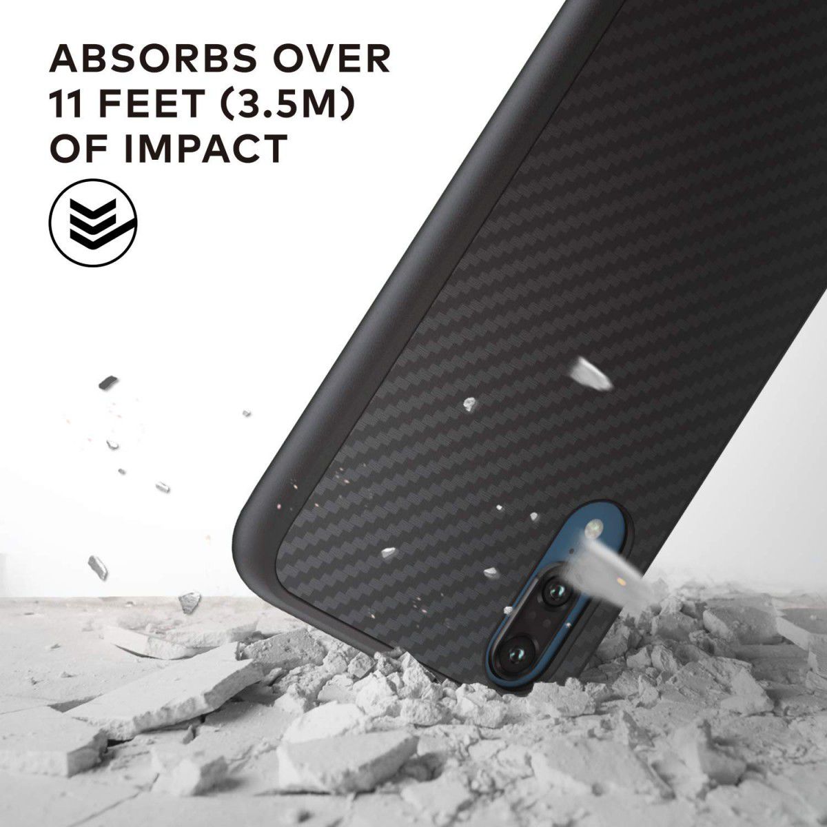 RhinoShield SolidSuit Carbon Fiber Huawei P20 Hoesje afbeelding 4