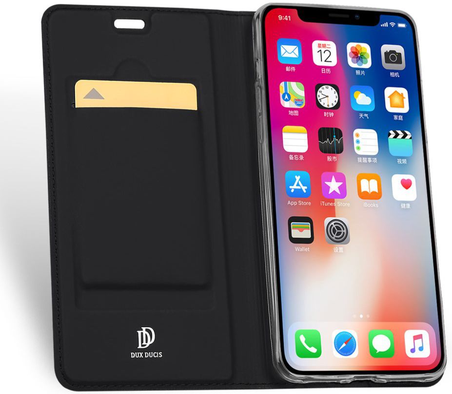 Dux Ducis Apple iPhone XR Premium Bookcase Hoesje Zwart afbeelding 2