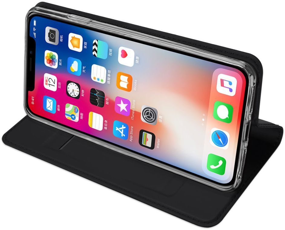 Dux Ducis Apple iPhone XR Premium Bookcase Hoesje Zwart afbeelding 5