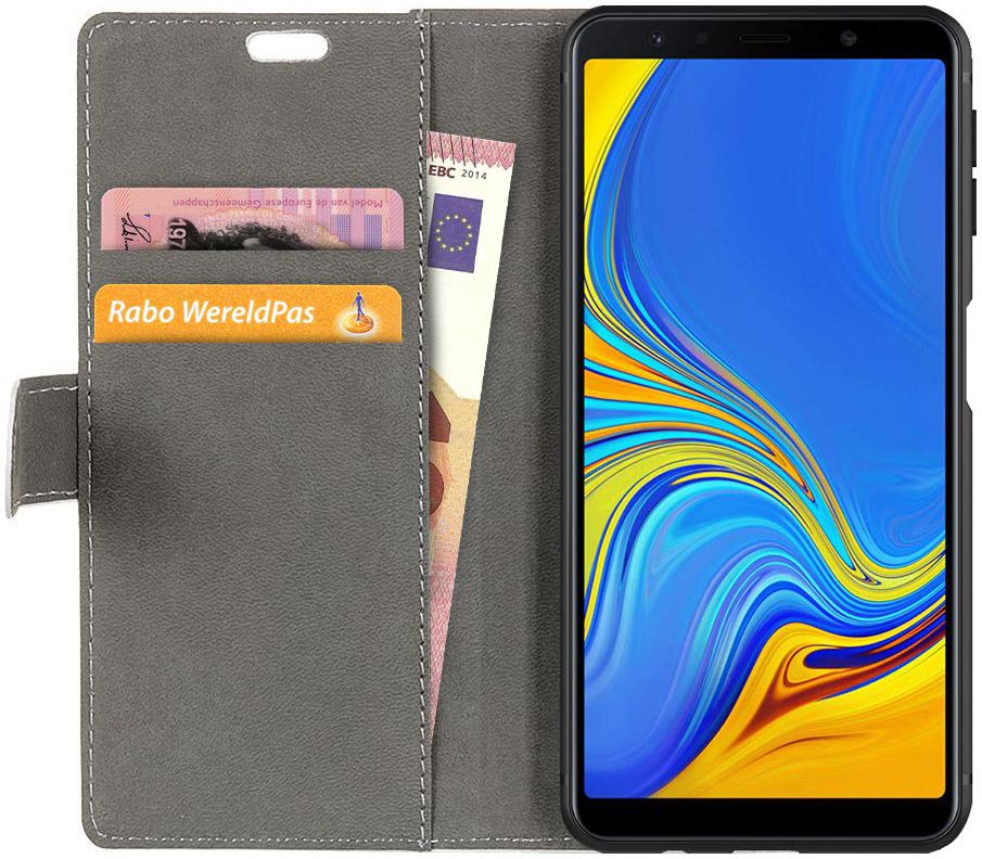 Samsung Galaxy A7 (2018) Portemonnee Hoesje Wit afbeelding 3