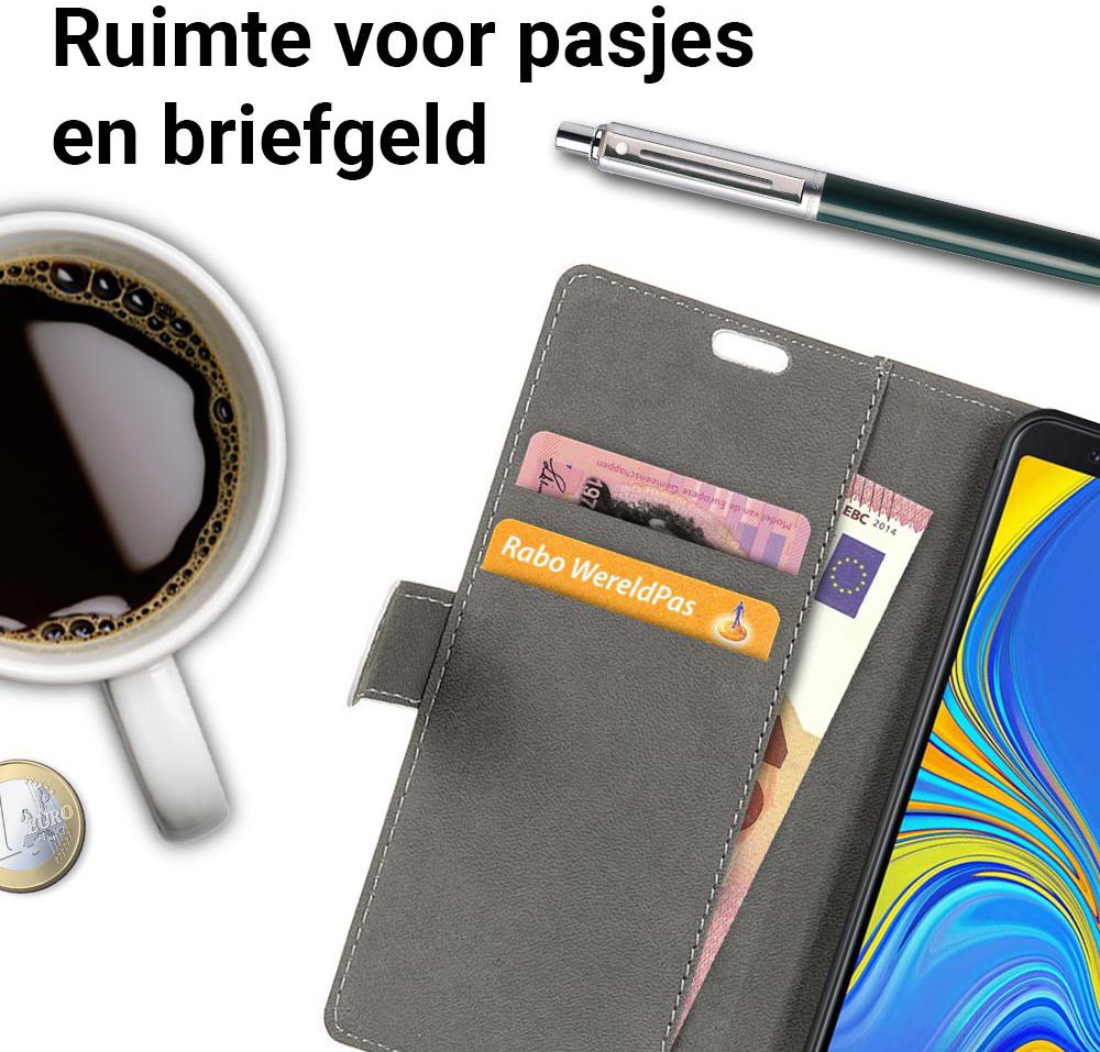 Samsung Galaxy A7 (2018) Portemonnee Hoesje Wit afbeelding 4
