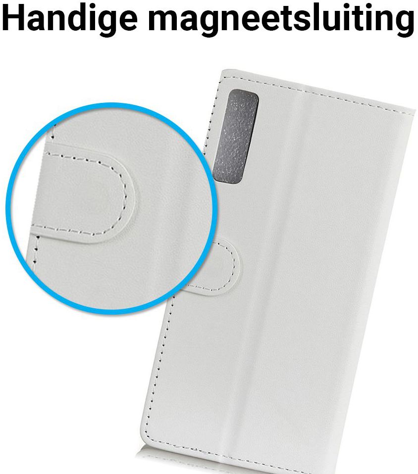 Samsung Galaxy A7 (2018) Portemonnee Hoesje Wit afbeelding 5
