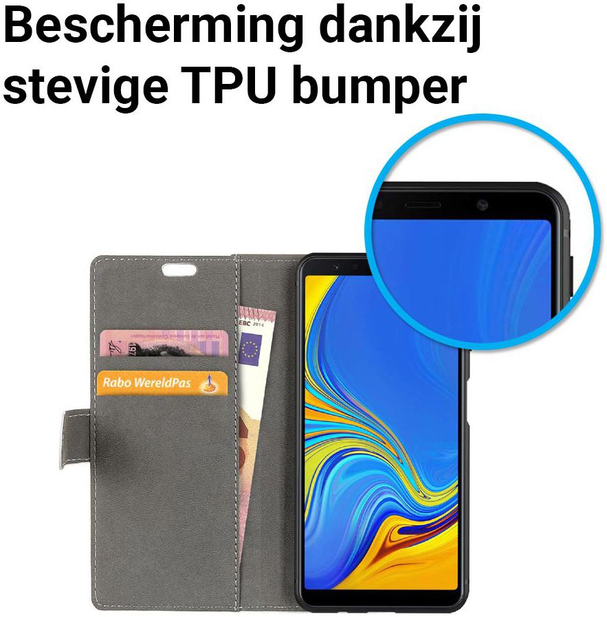 Samsung Galaxy A7 (2018) Portemonnee Hoesje Wit afbeelding 6