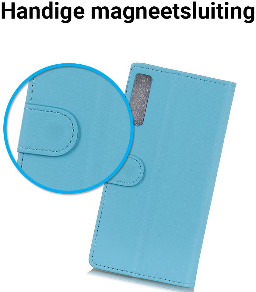 Samsung Galaxy A7 (2018) Portemonnee Hoesje Blauw afbeelding 4
