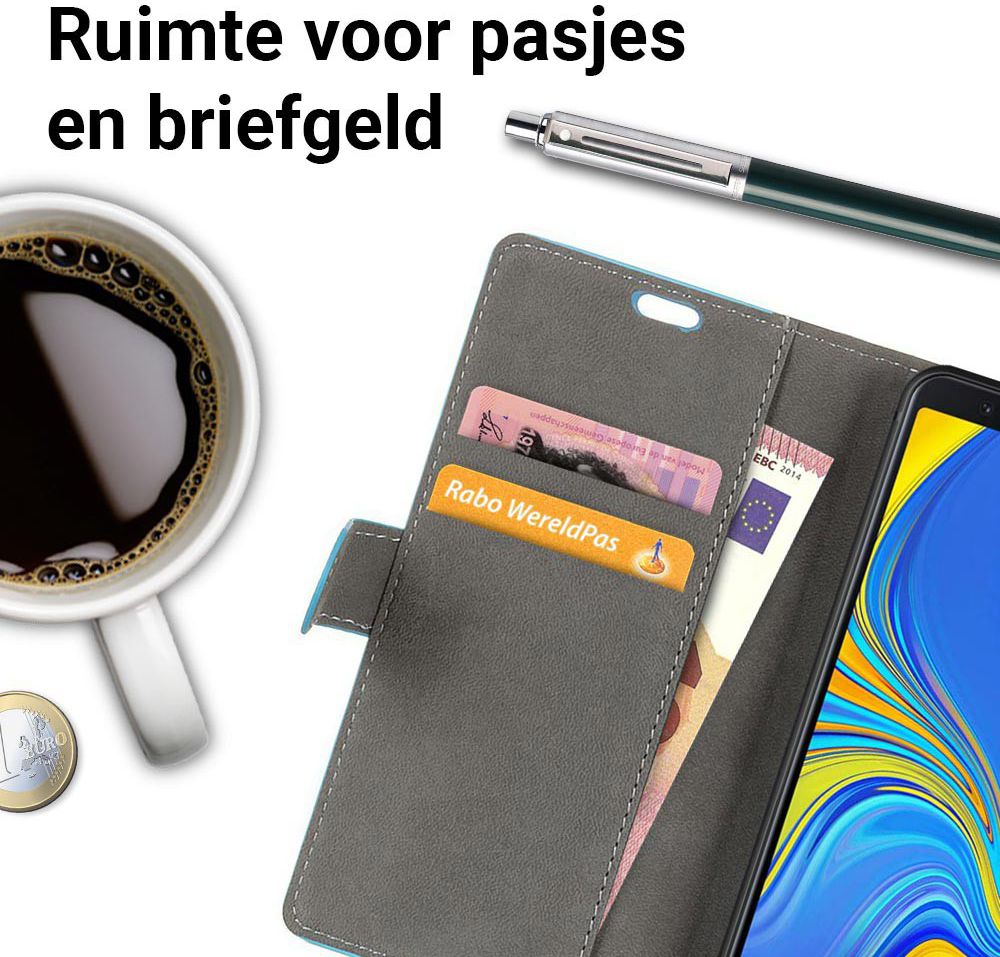 Samsung Galaxy A7 (2018) Portemonnee Hoesje Blauw afbeelding 5