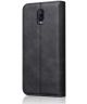 OnePlus 6T Vintage Portemonnee Hoesje Zwart