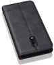 OnePlus 6T Vintage Portemonnee Hoesje Zwart