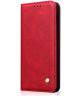OnePlus 6T Vintage Portemonnee Hoesje Rood