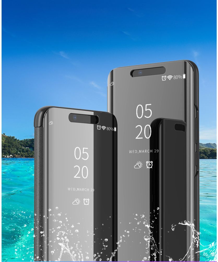 Huawei Mate 20 Spiegel Hoesje Zwart afbeelding 6