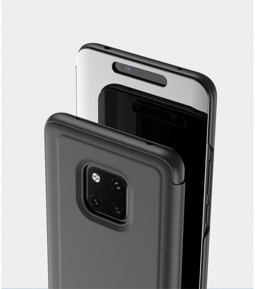 Huawei Mate 20 Pro Spiegel Hoesje Zwart afbeelding 4