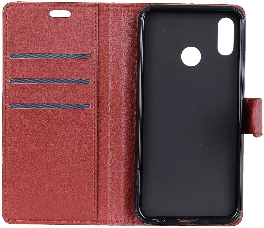 Asus Zenfone Max Pro M1 Lychee Portemonnee Hoesje Bruin afbeelding 2
