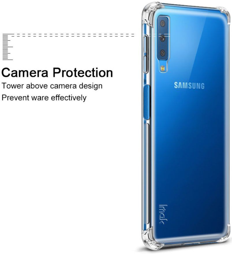IMAK Samsung A7 (2018) Hoesje TPU met Screenprotector Transparant afbeelding 9