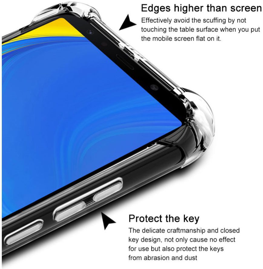 IMAK Samsung A7 (2018) Hoesje TPU met Screenprotector Transparant afbeelding 8