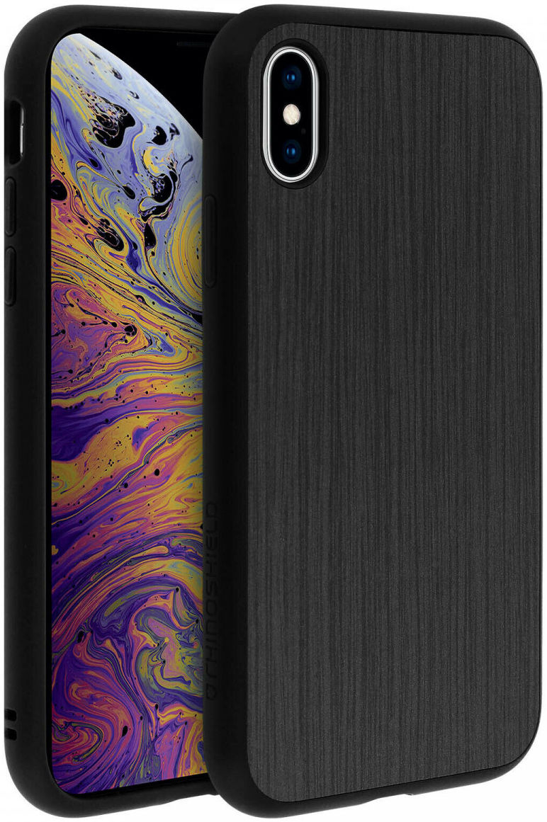 RhinoShield SolidSuit iPhone XS Max Hoesje Brushed Steel afbeelding 1