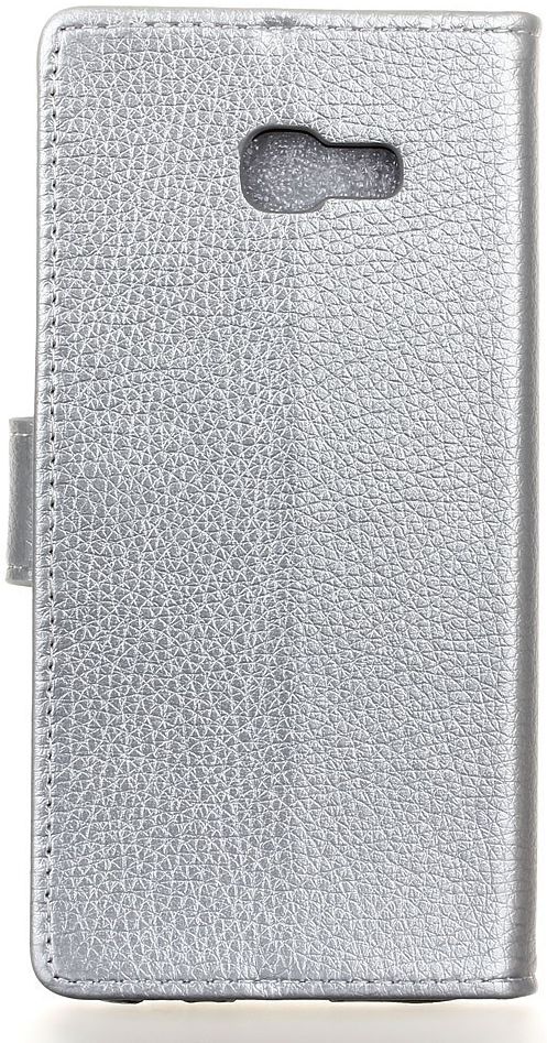 Samsung Galaxy J4 Plus Lychee Leren Portemonnee Hoesje Zilver afbeelding 5