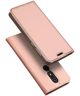 Dux Ducis Nokia 7.1 Premium Bookcase Hoesje Roze Goud