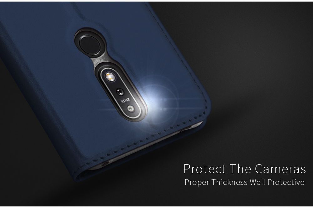 Dux Ducis Nokia 7.1 Premium Bookcase Hoesje Blauw afbeelding 9