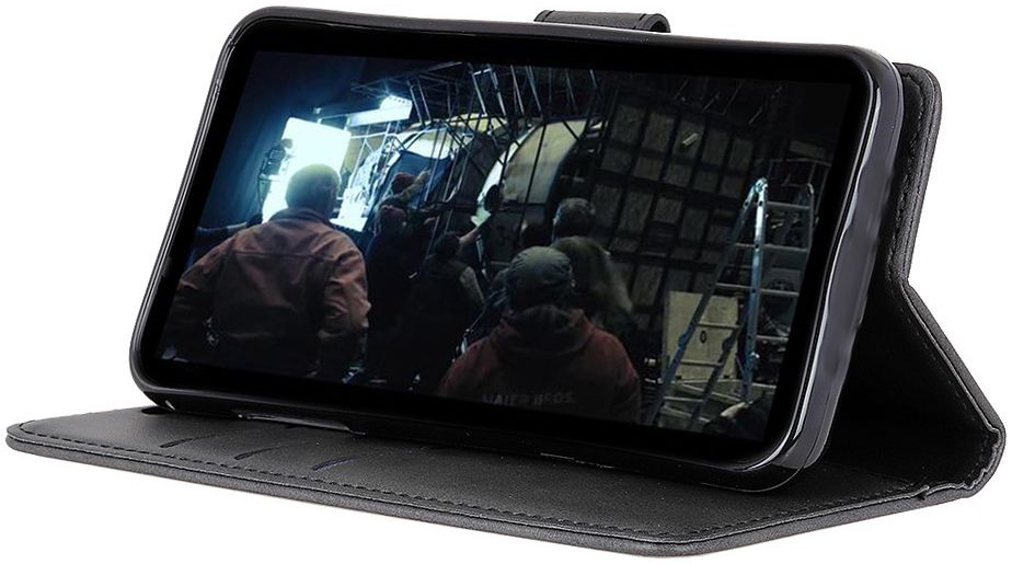 Sony Xperia 10 Plus Kunstlederen Portemonnee Hoesje Zwart afbeelding 3
