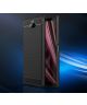 Sony Xperia 10 Geborsteld TPU Hoesje Zwart