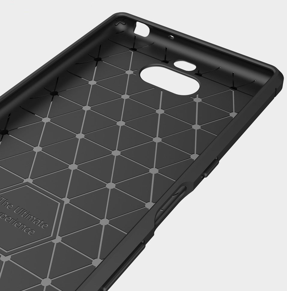 Sony Xperia 10 Geborsteld TPU Hoesje Zwart afbeelding 9