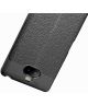 Sony Xperia 10 TPU Hoesje Leren Textuur Zwart