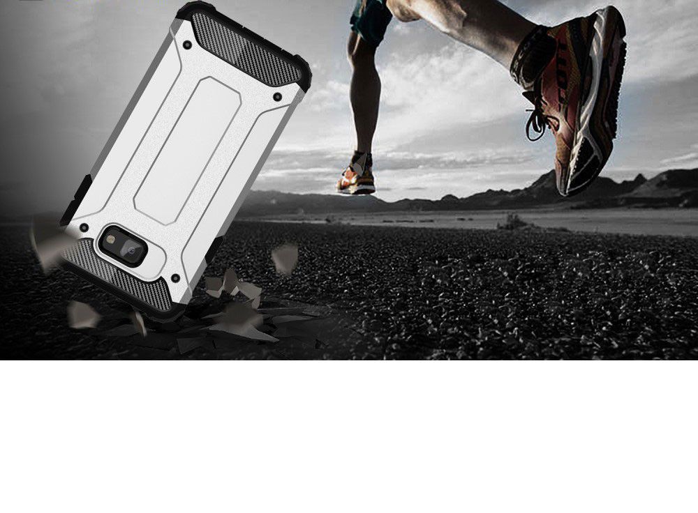 Samsung Galaxy J4 Plus Hyrbride Hoesje Wit afbeelding 7