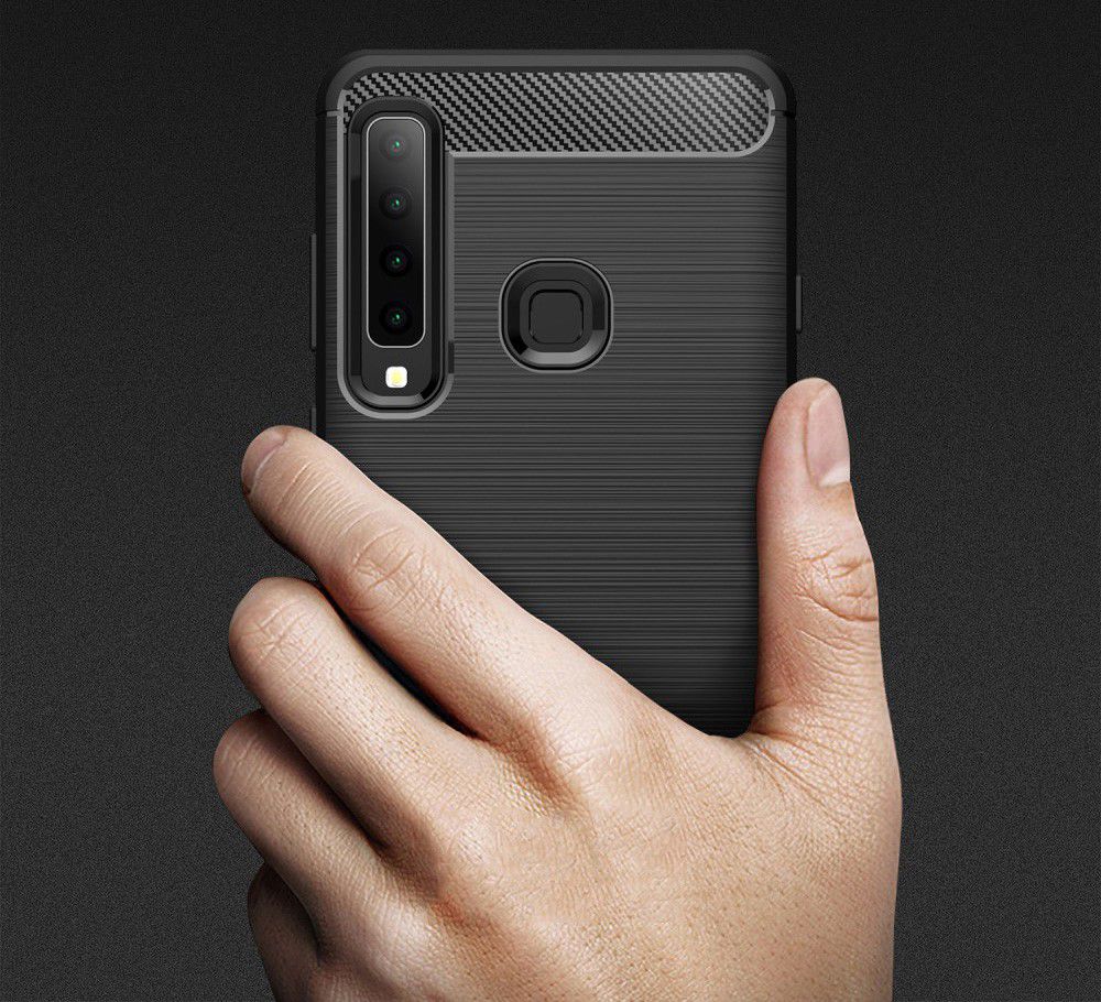 Samsung Galaxy A9 (2018) Geborsteld TPU Hoesje Grijs afbeelding 10